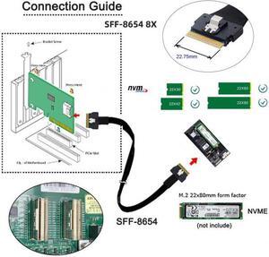 CYSM Dual Slimline SFF-8654 8X 4 NVME to PCIE Express 3.0 4.0 Raid Card VROC Raid0 Hyper Adapter