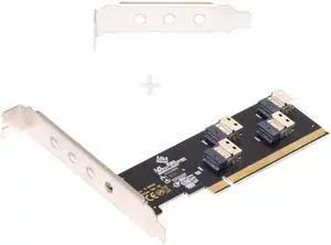 Jimier Cable Four Slimline SFF-8654 4X 4 NVME to PCIE Express 3.0 4.0 Raid Card VROC Raid0 Hyper Adapter