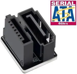 KAIBOXIXI Single SATA 7Pin Female to 7Pin Male 360 Degree Angled Adapter for Desktops SSD HDD Mainboard Motherboard