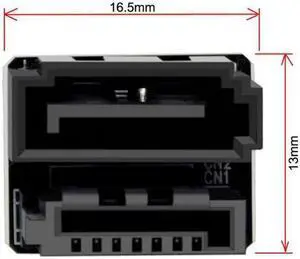 Xiwai Cable Single SATA 7Pin Female to 7Pin Male 360 Degree Angled Adapter for Desktops SSD HDD Mainboard Motherboard