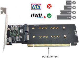 Jimier Cable 4X NVME M.2 AHCI to PCIE Express 3.0 Gen3 X16 Raid Card VROC Raid0 Hyper Adapter