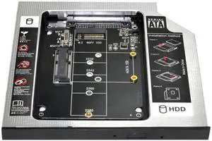 Shenzhong MSATA NGFF B/M-key SSD to Slimline SATA 13Pin Caddy Case for 9.5mm Universal Laptop CD / DVD-ROM Optical Bay