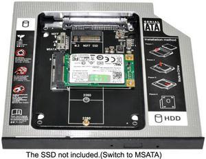 Chenyang Cable MSATA NGFF B/M-key SSD to Slimline SATA 13Pin Caddy Case for 9.5mm Universal Laptop CD / DVD-ROM Optical Bay