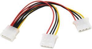 Xiwai Cable IDE 4 Pin to Dual IDE Y Splitter 10cm Hard Disk Power Supply Extension Cable