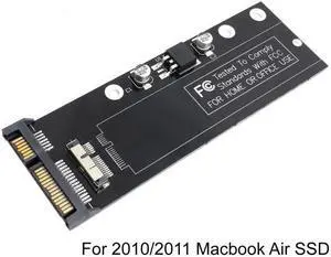 Jimier Cable PCBA 12+6pin SSD HDD to SATA 22Pin Hard Disk Cartridge Drive for Apple 2010 2011 Macbook Air A1369 A1370 SSD