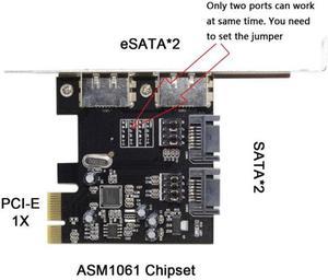 Chenyang Cable PCI-E To 4 Ports SATA 3.0 ESATA PCIE SATA3 6Gbps Expansion Card PCI-E Adapter