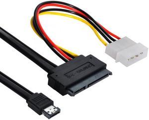KAIBOXIXI 50cm eSATAp Power ESATA Combo to SATA 22pin & IDE 4pin 5V 12V for 3.5" 2.5" Hard Disk Data Cable