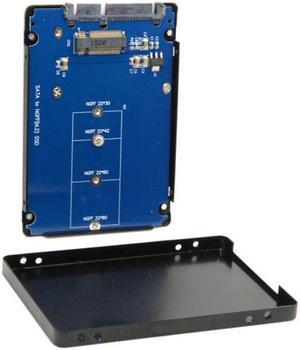 KAIBOXIXI B+M Key Socket 2 M.2 NGFF (SATA) SSD to 2.5 SATA Adapter Card Adapter with Black Metal Case
