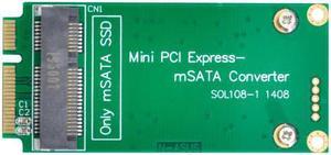 Cablecc CY SA-112 3x5cm mSATA Adapter to 3x7cm Mini PCI-e SATA SSD for Asus Eee PC 1000 S101 900 901 900A T91