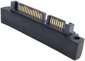 Jimier Cable 90 Degree Down Angled SATA 22Pin 7+15 Male to SATA 22P Female Extension Convertor Adapter