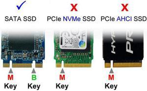 Chenyang Cable M.2 NGFF B/M-key 2 Lane SSD to 7mm 2.5" SATA 22pin hard disk case PCBA for E431 E531 X240S Y410P Y510P