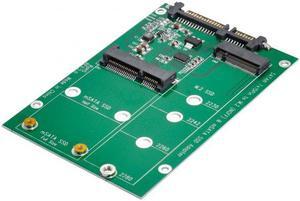 CYSM 2 in 1 Combo Mini PCI- E 2 Lane M.2 NGFF & mSATA SSD to SATA 3.0 III Adapter Converter PCBA