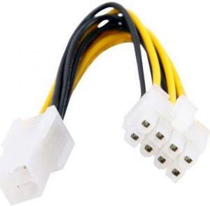 KAIBOXIXI 10cm 4Pin to 8 Pin EPS 12V ATX Motherboard Power Supply Adapter Converter Cable