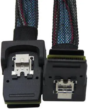 KAIBOXIXI 1m SFF-8087 Mini SAS 4i 36 Pin to 36Pin Right 90 Degree Angled Cable