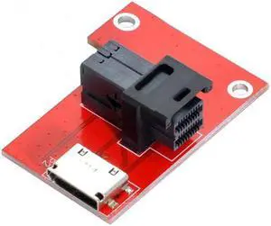 CYSM PCI-Express 4.0 Mini SAS HD SFF-8643 to Oculink SFF-8611 SFF-8612 PCBA Female Adapter With Bracket