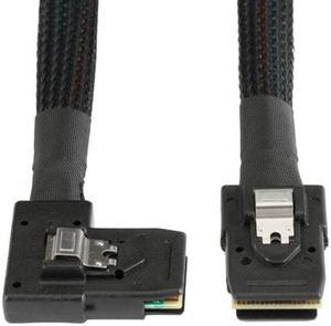 Chenyang SF-082-RI Ultra Slim Flat Right Angled 90 Degree Mini SAS 36pin SFF-8087 to 8087 Data Raid Cable 80cm