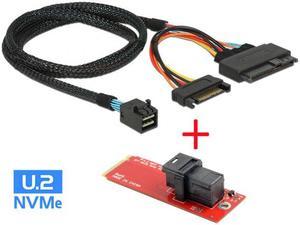 Chenyang SF-093+SF-094 M.2 SFF-8643 Card Adapter and U.2 U2 SFF-8639 NVME PCIe SSD Cable PCI-E 3.0 4.0 for Mainboard SSD