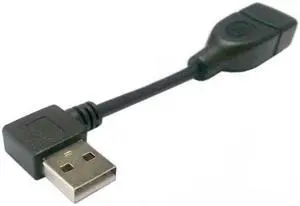 KAIBOXIXI 480M USB 2.0 Left Angled 90 degree A type male to Female extension cable 10cm