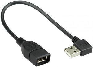 KAIBOXIXI 90 Degree Right Angled USB 2.0 A Male to USB Female Extension Cable 20cm
