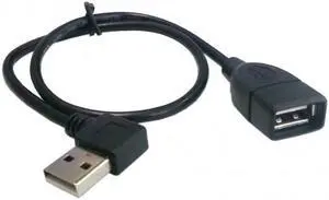 KAIBOXIXI 480M USB 2.0 Right Angled 90 degree A type male - Female extension cable 40cm