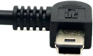 Jimier Cable USB A Type Female OTG to Right angled 90 Degree Mini B Male Cable 10cm