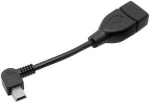 KAIBOXIXI USB A Type Female OTG to Right angled 90 Degree Mini B Male Cable 10cm