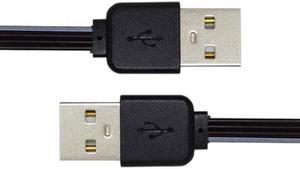Shenzhong 13cm USB 2.0 Type-A Male to Type-A Male Male Data Flat Slim FPC Cable for FPV & Disk & Phone
