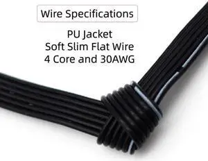 Xiwai Cable 13cm USB 2.0 Type-A Male to Mini 5Pin USB Male Male Data Flat Slim FPC Cable for FPV & Disk & Phone