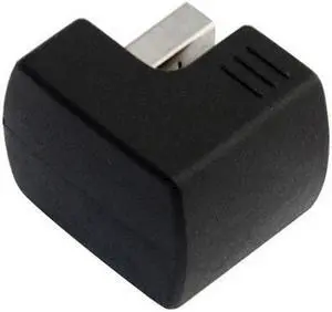 KAIBOXIXI Up Angled USB 2.0 Adapter A Male to Female Extension 90 180 360 Degree Black