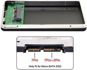 Xiwai Cable USB2.0 480Mbps to 1.8 inch Micro SATA 16pin 7+9 SSD HDD External Hard Disk Enclosure