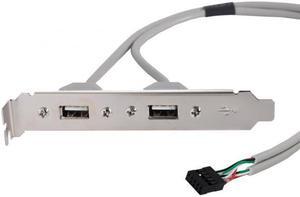 KAIBOXIXI PCI-E USB 2.0 A type Female Screw to Motherboard 9p header cable with bracket