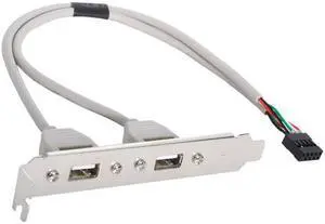 Xiwai Cable PCI-E USB 2.0 A type Female Screw to Motherboard 9p header cable with bracket