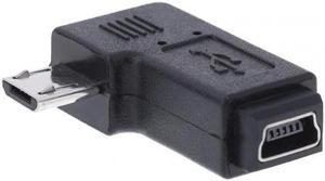 Xiwai CY  U2-146-LE 90 Degree Left Angled MINI USB Female to Micro USB Male Data Sync Power Adapter