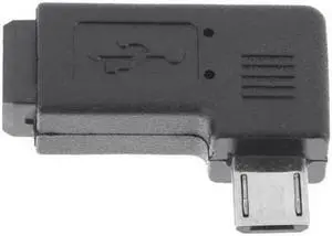 Jimier Cable 90 Degree Right Angled Mini USB Female to Micro USB Male Data Sypc Power Adapter