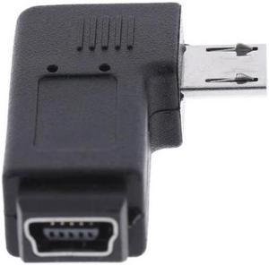 CYSM 90 Degree Right Angled Mini USB Female to Micro USB Male Data Sypc Power Adapter