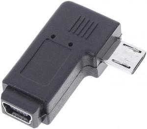 KAIBOXIXI 90 Degree Right Angled Mini USB Female to Micro USB Male Data Sypc Power Adapter
