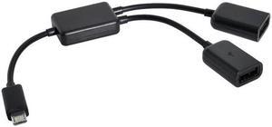 KAIBOXIXI Micro USB Host OTG Adapter Cable with Dual Port Hub for Galaxy S5 S4 S3 Note2 Note3 Note4 Phone & Tablet