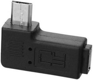 CYSM 90 Degree Left Angled Micro USB 2.0 5Pin Male to Female M to F Extension Adapter