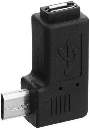 Xiwai Cable 90 Degree Left Angled Micro USB 2.0 5Pin Male to Female M to F Extension Adapter