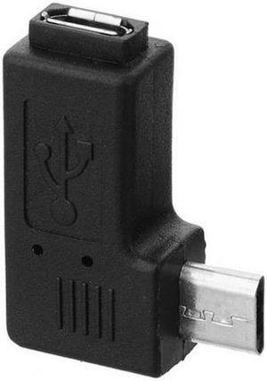 CYSM Micro USB 2.0 5Pin Male to Female M - F Extension Adapter 90 Degree Right Angled