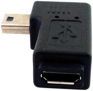Xiwai Cable 90 Degree Left Angled Mini USB Male to Micro USB Female Data Sync Power Adapter