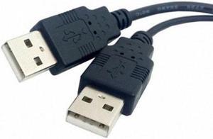 CYSM Black USB 2.0 Female A to Dual A Male Extra Power Data Y Extension Cable for 2.5" Mobile Hard Disk