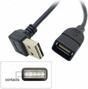 Chenyang U2-063-UP-1.0M USB 2.0 Male to Female Extension Cable 100cm Reversible Design UpDown Angled 90 Degree