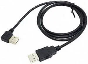 Xiwai Cable USB 2.0 Male to Male Data Cable 100cm Reversible Design Left & Right Angled 90 Degree