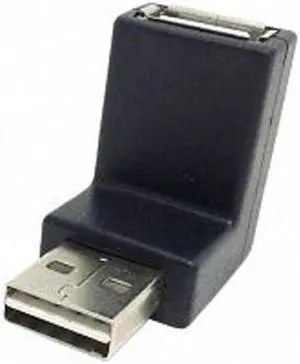 CYSM USB 2.0 A type Male to Female Extension Adapter Down & Up Angled 90 Degree Reversible Design