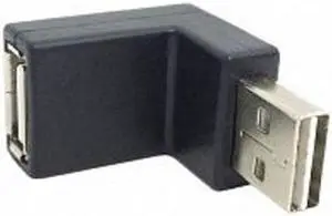 KAIBOXIXI USB 2.0 A type Male to Female Extension Adapter Down & Up Angled 90 Degree Reversible Design