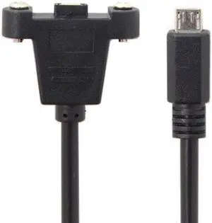 CYSM 3m Micro USB 5Pin Male to Female Extension Panel Mount Type Cable with Screws