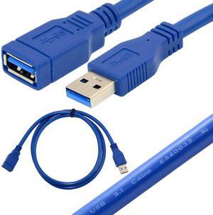 CYSM USB 3.0 Type-A Male to Female Extension 1.0M Cable Blue 100cm