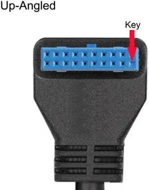 Xiwai Cable USB 3.0 Single Port A Female Screw Mount Type to Up Angled Motherboard 20pin Header Cable 90 Degree