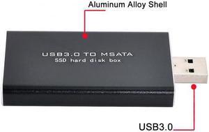 KAIBOXIXI Mini PCI-E mSATA to USB 3.0 External SSD PCBA Conveter Adapter Pen Driver Card with Case